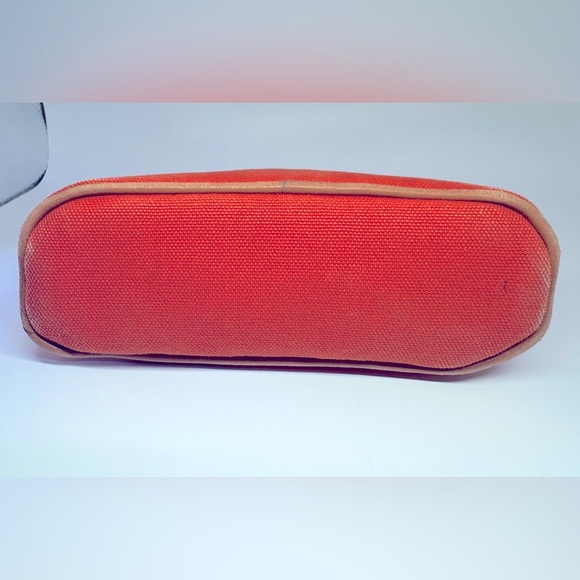 Hermès Pouch Bolide Mini Mini Pouch Orange Toile H Canvas Travel Case Rare AUTH - Picture 6 of 13